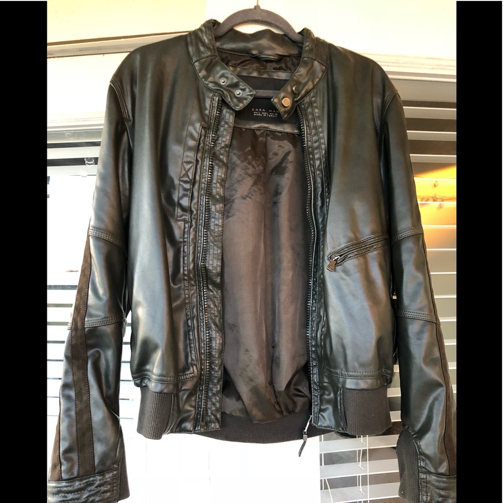 Zara Man - Men’s faux leather jacket size large